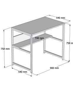 Alternative view of MOMENTO 90 CM MASA BEYAZ